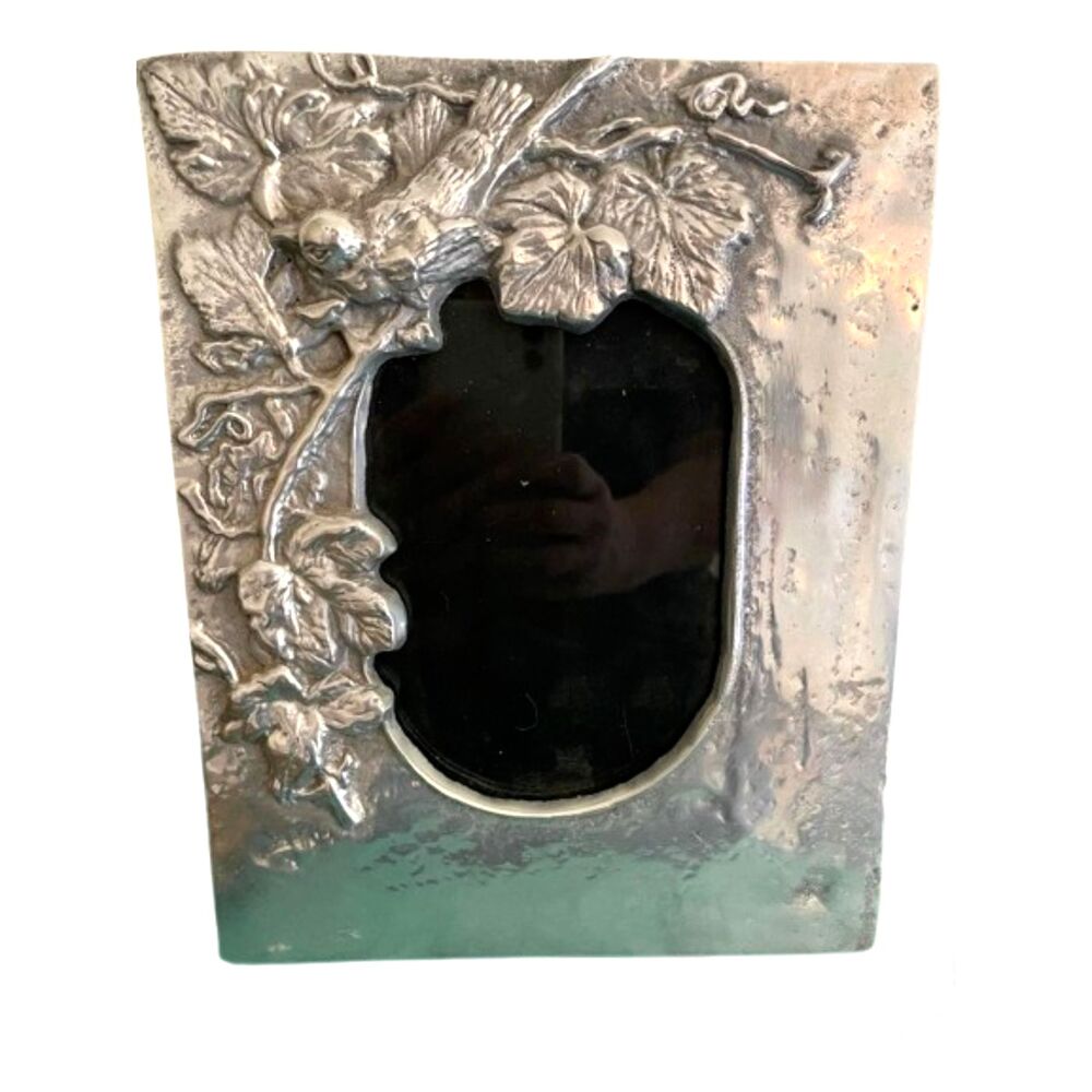 Vintage Pewter Picture Frame Made in Mexico
